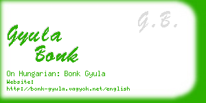 gyula bonk business card